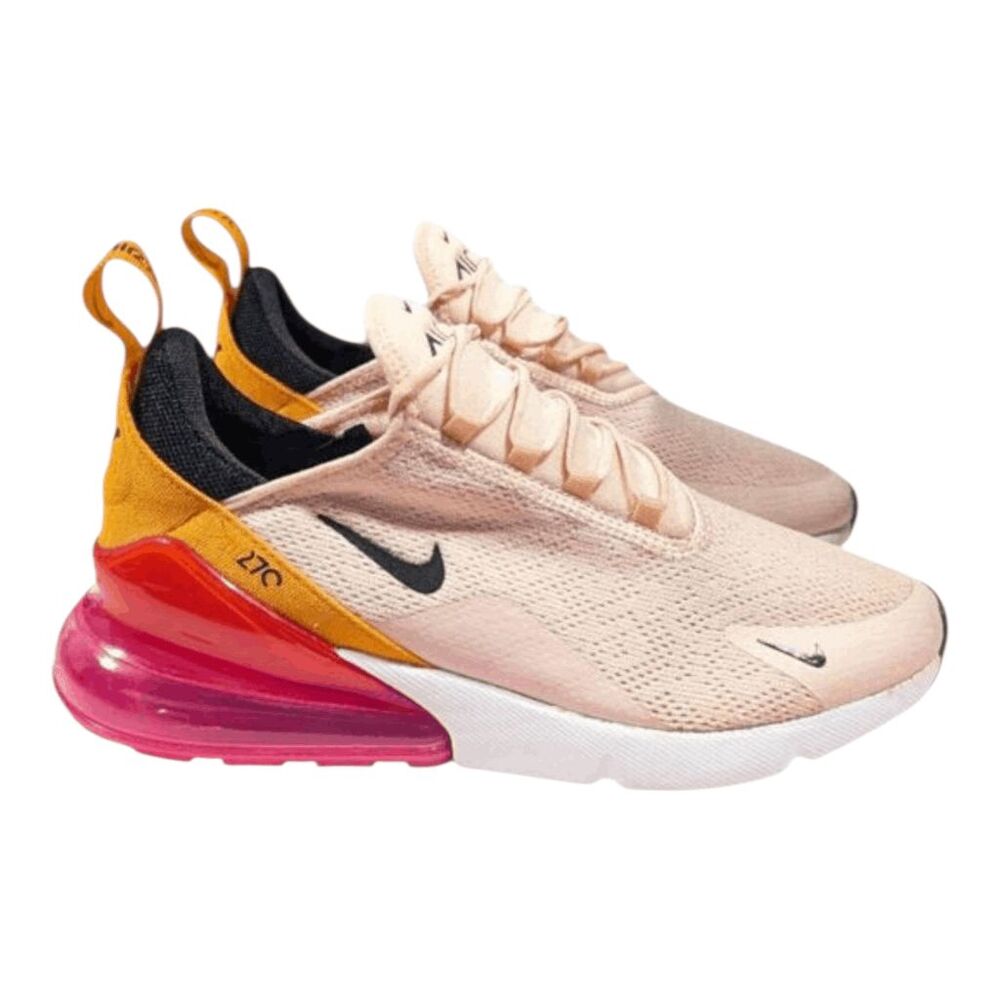 Nike Women's Pink Orange Red Air Max 270 Athletic Sneakers - Picture 2 of 13